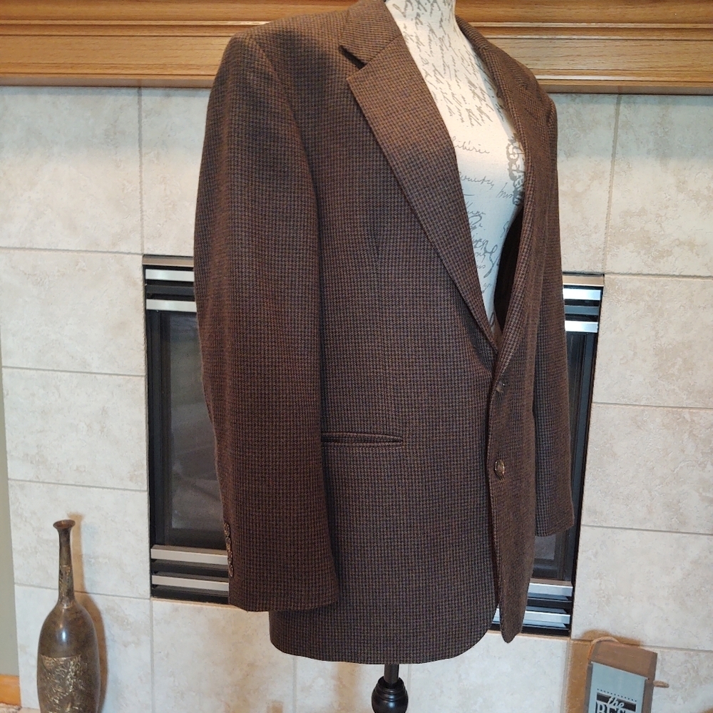 Oscar de la Renta Wool Sports Coat 42 R - Picture 8 of 15